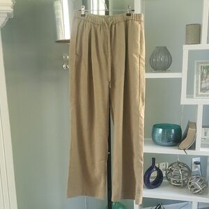 BR Tan Wide-Leg Trousers